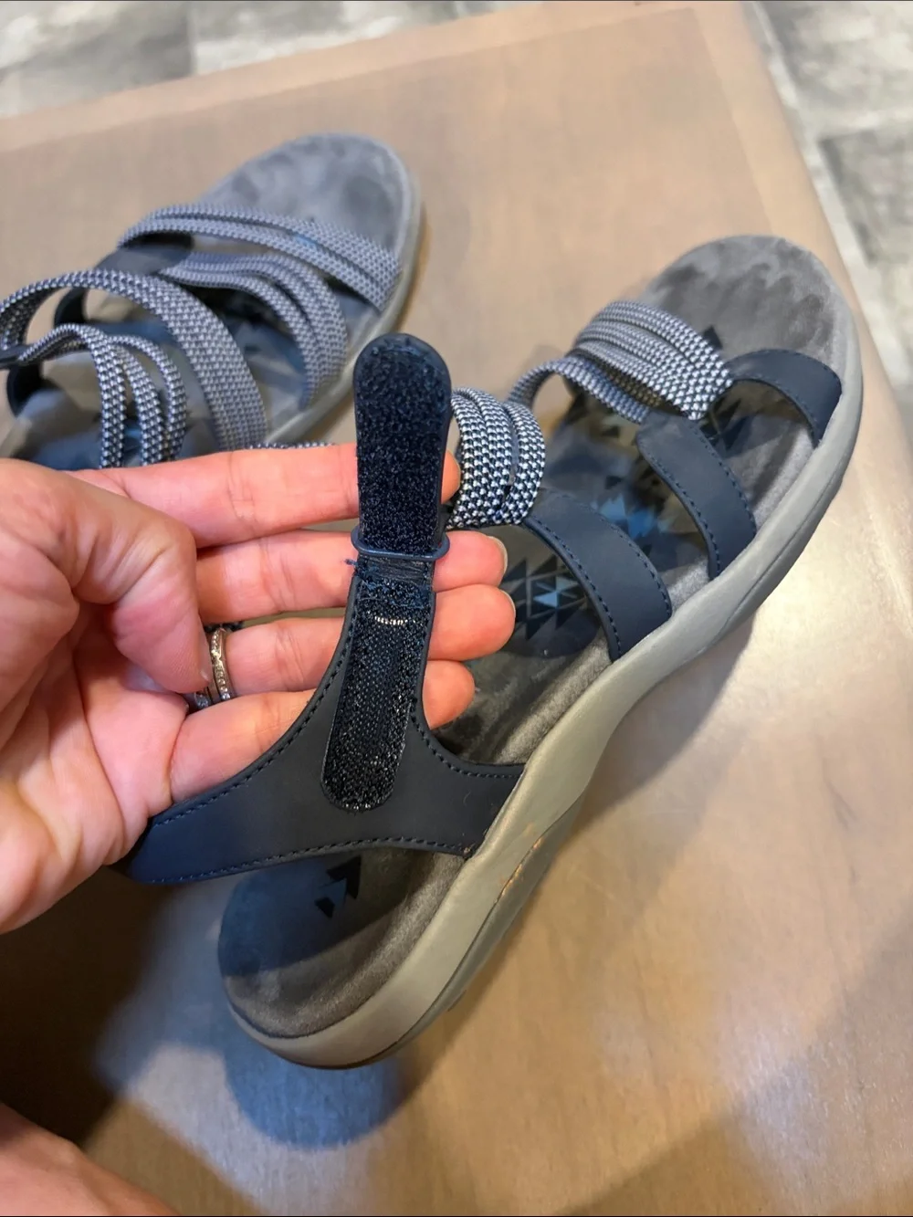 Women’s Sketchers Navy Sandals
